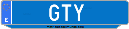 Matrícula de taxi GTY