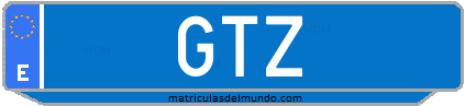 Matrícula de taxi GTZ