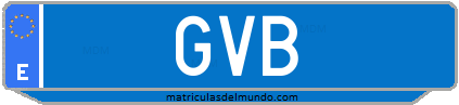 Matrícula de taxi GVB