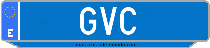 Matrícula de taxi GVC