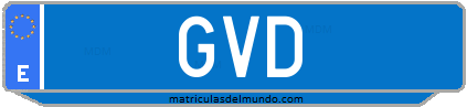 Matrícula de taxi GVD