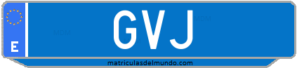 Matrícula de taxi GVJ