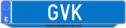 Matrícula de taxi GVK