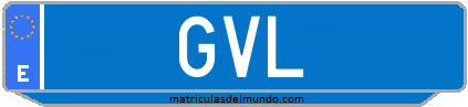 Matrícula de taxi GVL