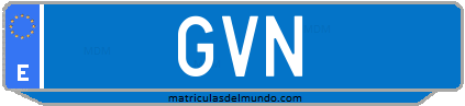 Matrícula de taxi GVN