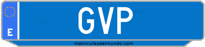 Matrícula de taxi GVP