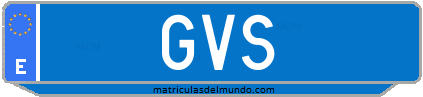 Matrícula de taxi GVS