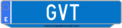 Matrícula de taxi GVT