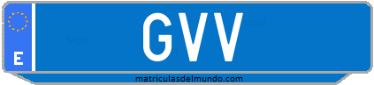 Matrícula de taxi GVV