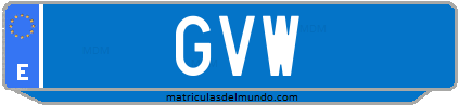 Matrícula de taxi GVW