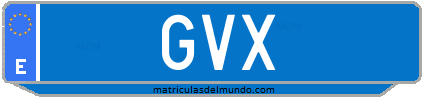 Matrícula de taxi GVX