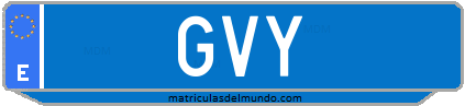 Matrícula de taxi GVY