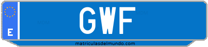 Matrícula de taxi GWF