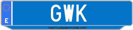 Matrícula de taxi GWK