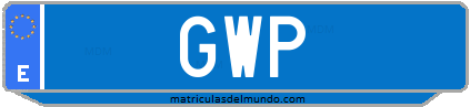 Matrícula de taxi GWP