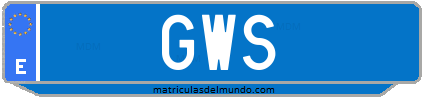 Matrícula de taxi GWS