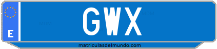 Matrícula de taxi GWX