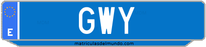 Matrícula de taxi GWY