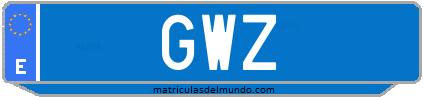 Matrícula de taxi GWZ