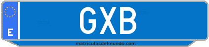 Matrícula de taxi GXB