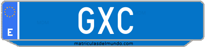 Matrícula de taxi GXC