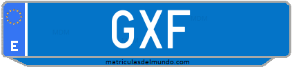 Matrícula de taxi GXF