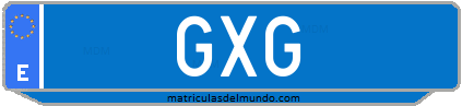 Matrícula de taxi GXG