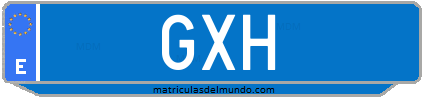 Matrícula de taxi GXH
