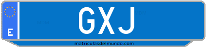 Matrícula de taxi GXJ