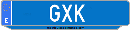 Matrícula de taxi GXK