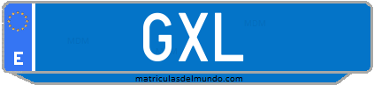 Matrícula de taxi GXL