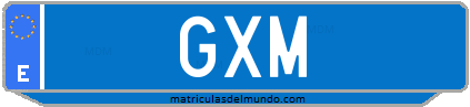 Matrícula de taxi GXM