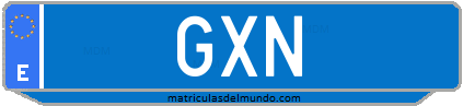 Matrícula de taxi GXN