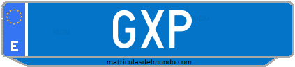 Matrícula de taxi GXP