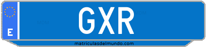Matrícula de taxi GXR