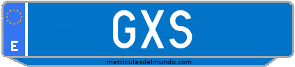 Matrícula de taxi GXS