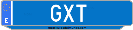 Matrícula de taxi GXT