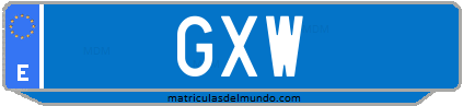 Matrícula de taxi GXW