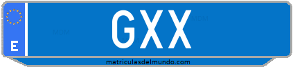 Matrícula de taxi GXX