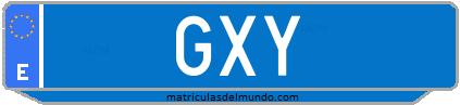 Matrícula de taxi GXY