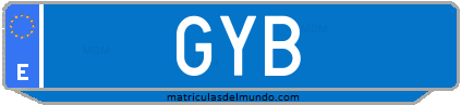 Matrícula de taxi GYB