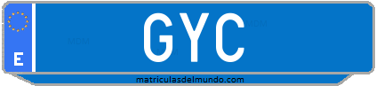 Matrícula de taxi GYC