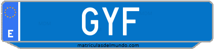 Matrícula de taxi GYF