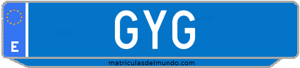 Matrícula de taxi GYG