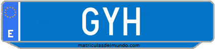 Matrícula de taxi GYH