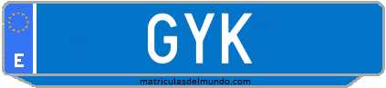 Matrícula de taxi GYK