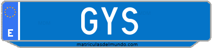 Matrícula de taxi GYS