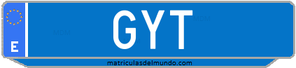 Matrícula de taxi GYT