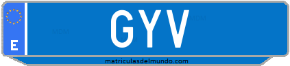 Matrícula de taxi GYV