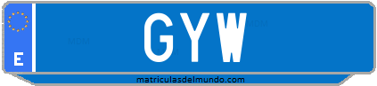 Matrícula de taxi GYW